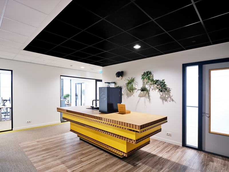 OWA Mineralplatte Sinfonia schwarz matt – All Black – Neuer Dresscode für OWA-Deckensysteme